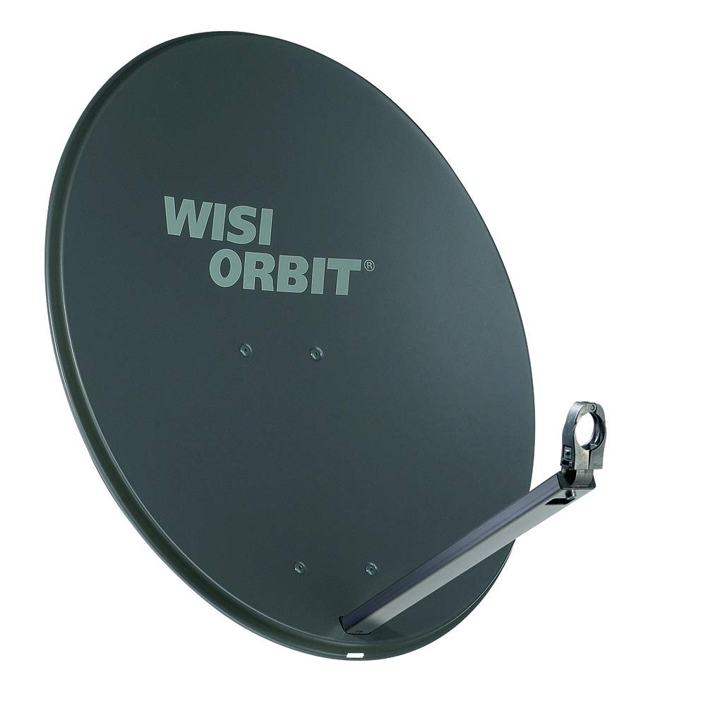 WISI Orbit Line Satelliten Offset-Antenne OA38H in Basaltgrau – 80cm Reflektor mit 40mm LNB-Halterun