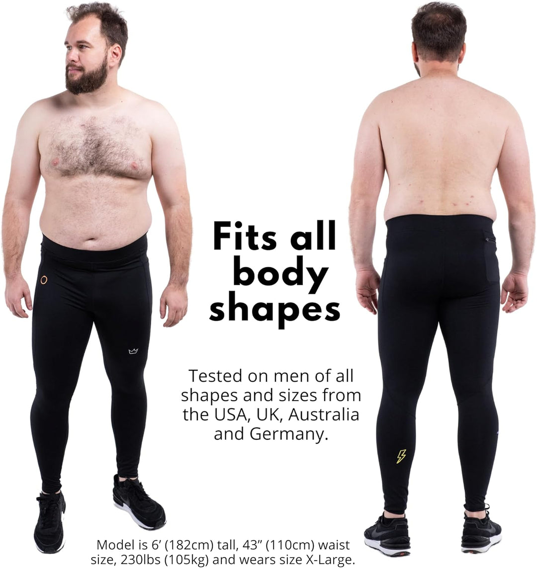 Kapow Meggings Performance PRO: Lange Sportleggings für Herren mit Kompression – Perfekt für Laufen,