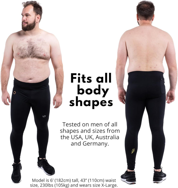 Kapow Meggings Performance PRO: Lange Sportleggings für Herren mit Kompression – Perfekt für Laufen,