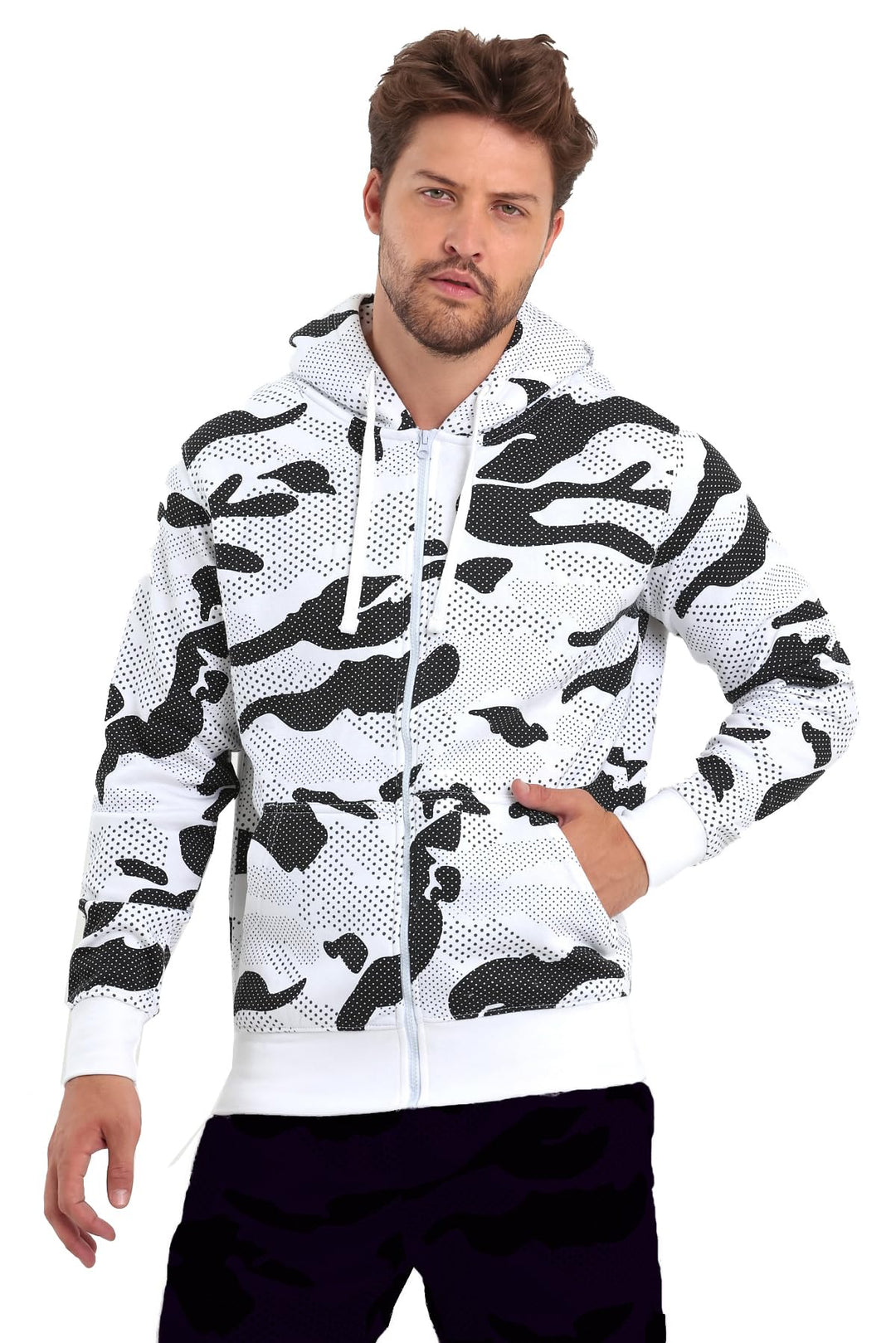 Raff & Taff Herren Zipper Hoodies Kapuzenjacke Sweatjacke Übergangsjacke Jacke Basic Schlicht bis 8X