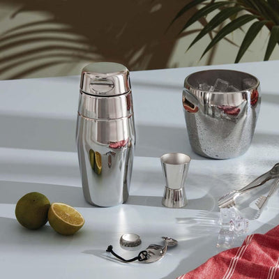 Alessi Shaker, Edelstahl, Silber, 8.7 x 10 x 51 cm, 8.7 x 10 x 51 cm