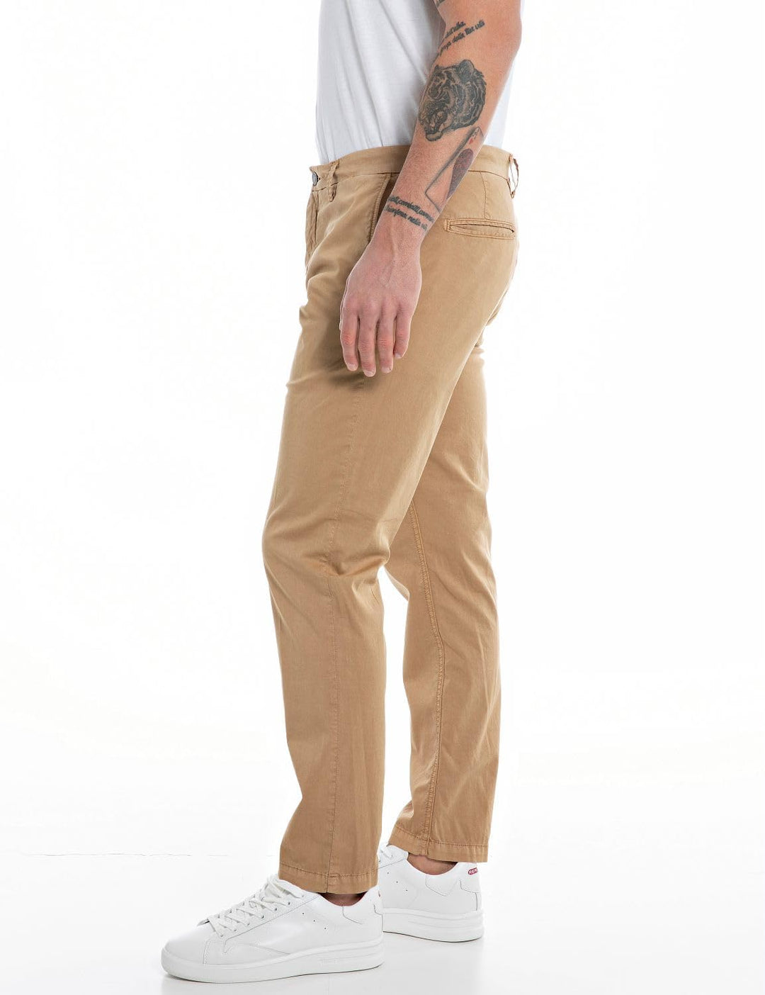 Replay Herren Chino Hose Benni Regular-Fit mit Stretch 36W / 32L Havana 325, 36W / 32L Havana 325