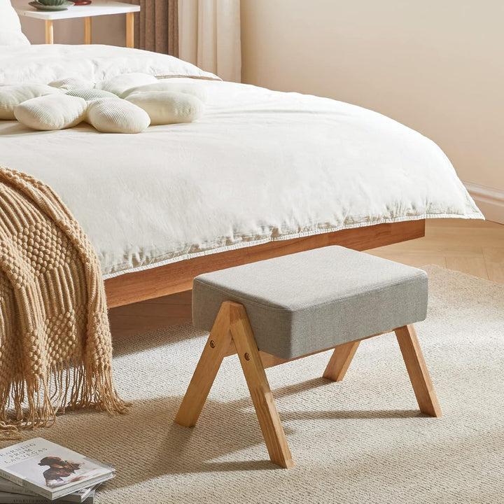 YMYNY Fusshocker, Ottoman klein, Schuhe Wechselhocker, Hilfsfusshocker, Typ A Moderner Stabiler Holz