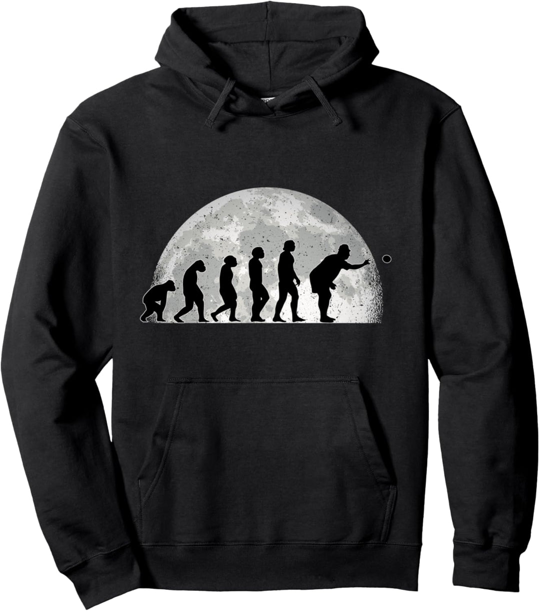 Boccia Evolution Mond Bocciakugel Boulespieler Boule Pullover Hoodie