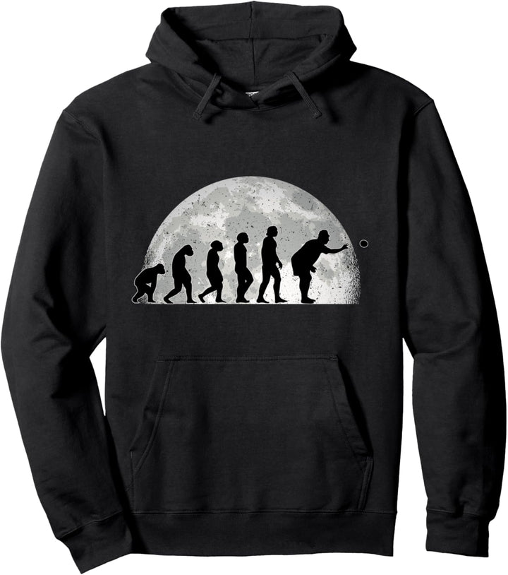 Boccia Evolution Mond Bocciakugel Boulespieler Boule Pullover Hoodie