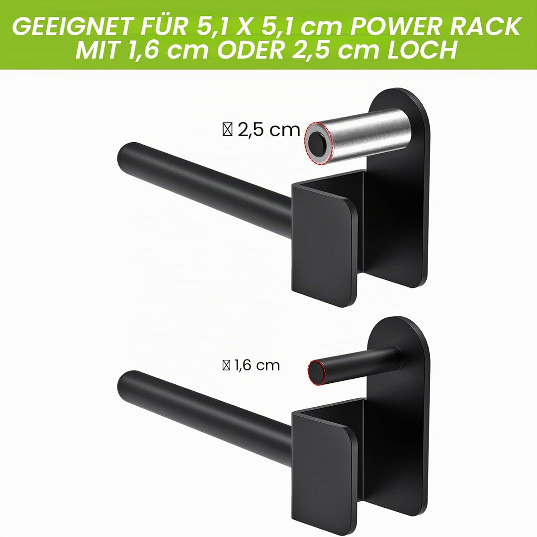 Kipika Hantelscheibenhalter für 2x2 und 3x3 Power Rack - Power Rack Aufsatz für Hantelscheiben - Pas