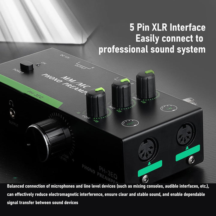 Dpofirs Phono Preamp für Plattenspieler MM MC Kompatible, Vorverstärker -Home -Audio für MM MC -Kart