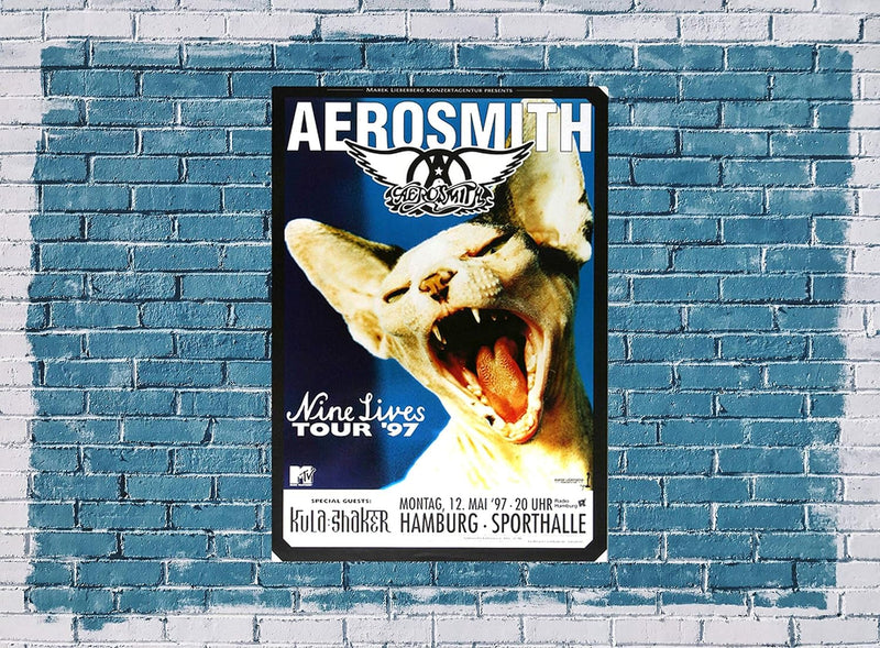 Aerosmith - Nine Lives, Hamburg 1997 » Konzertplakat/Premium Poster | Live Konzert Veranstaltung | D