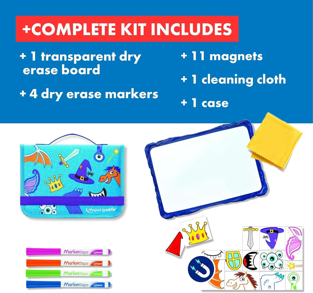 Maped 969311 CREATIV - Magnetische Tafel Travel Board Travel Board Prinzessinnen und Ritter, Travel