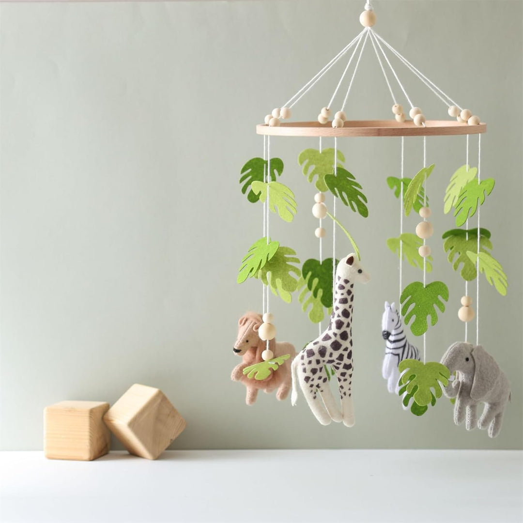 Mobile Baby Kinderbett Bettglocke, Grünes Blatt Wald Tiere Mobile Baby Windspiele, Hängende Mobile W