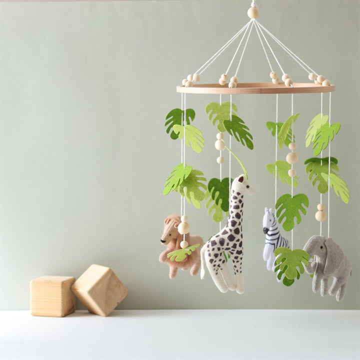 Mobile Baby Kinderbett Bettglocke, Grünes Blatt Wald Tiere Mobile Baby Windspiele, Hängende Mobile W