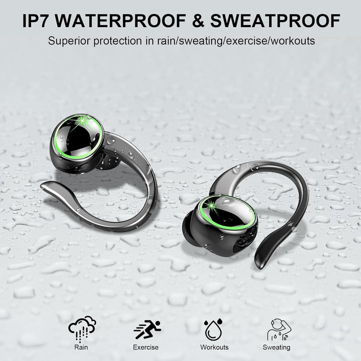 Bluetooth Kopfhörer Sport, Kopfhörer Kabellos Bluetooth 5.4 mit ENC Noise Cancelling und 4 HD Mics,