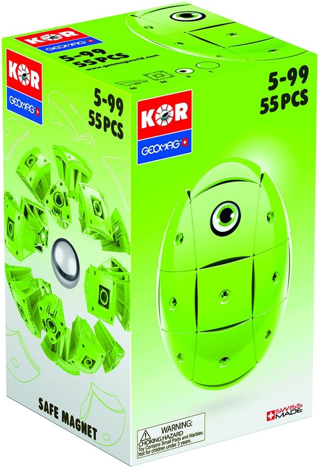Geomag 672 - Konstruktionspielzeug, KOR Basic, grün, grün