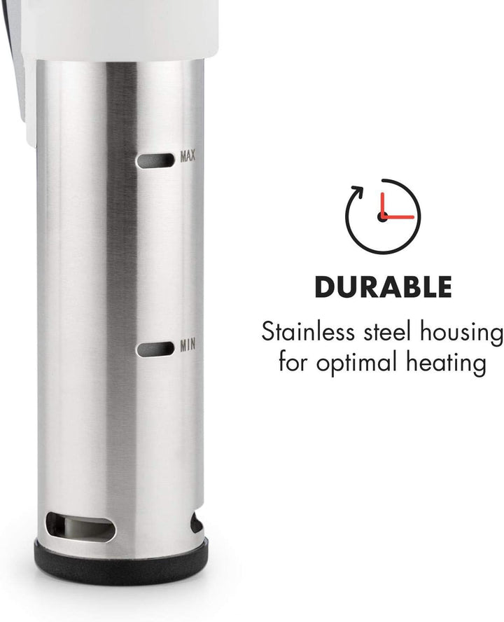 Klarstein Quickstick- Sous-Vide Garer, Präzisionskochtopf, Schongarer, 1300 Watt, Timerfunktion, 3D