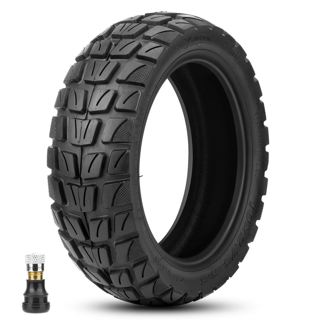 10x2.75-6.5 Tubeless Reifen, Off-road Vakuumreifen mit Ventil,10 Zoll E Scooter Ersatzreifen mit Ver