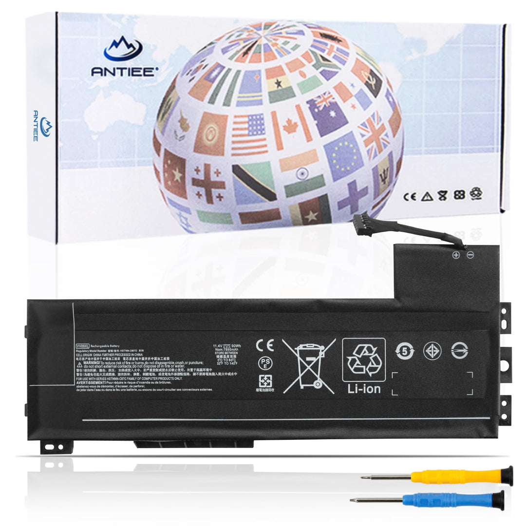 ANTIEE 90Wh VV09XL Laptop Akku Kompatibel mit HP ZBook 15 G3 G4, ZBook 17 G3 Mobile Workstation HSTN