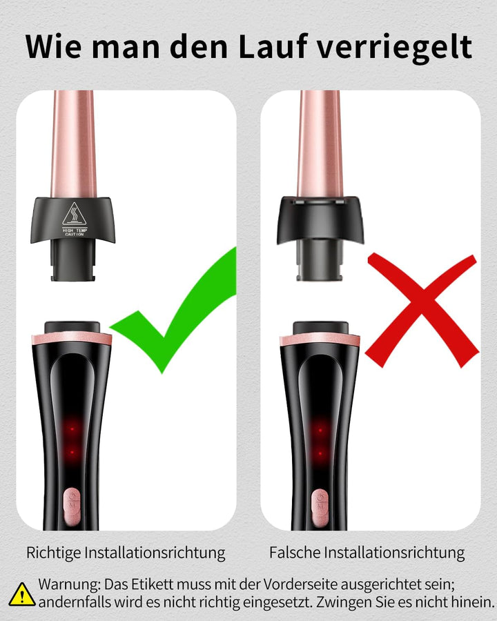 5 in 1 Lockenstab, Lockenstab Set mit Haar Crimper Waver und 4 Wechselbaren Keramischen Trommeln (0.