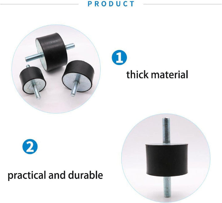 2 STÜCKE VV Typ 60 mm x 40 mm x M12 Gummi Vibration Anti-Vibrations-Isolator Halterungen Stossdämpfe