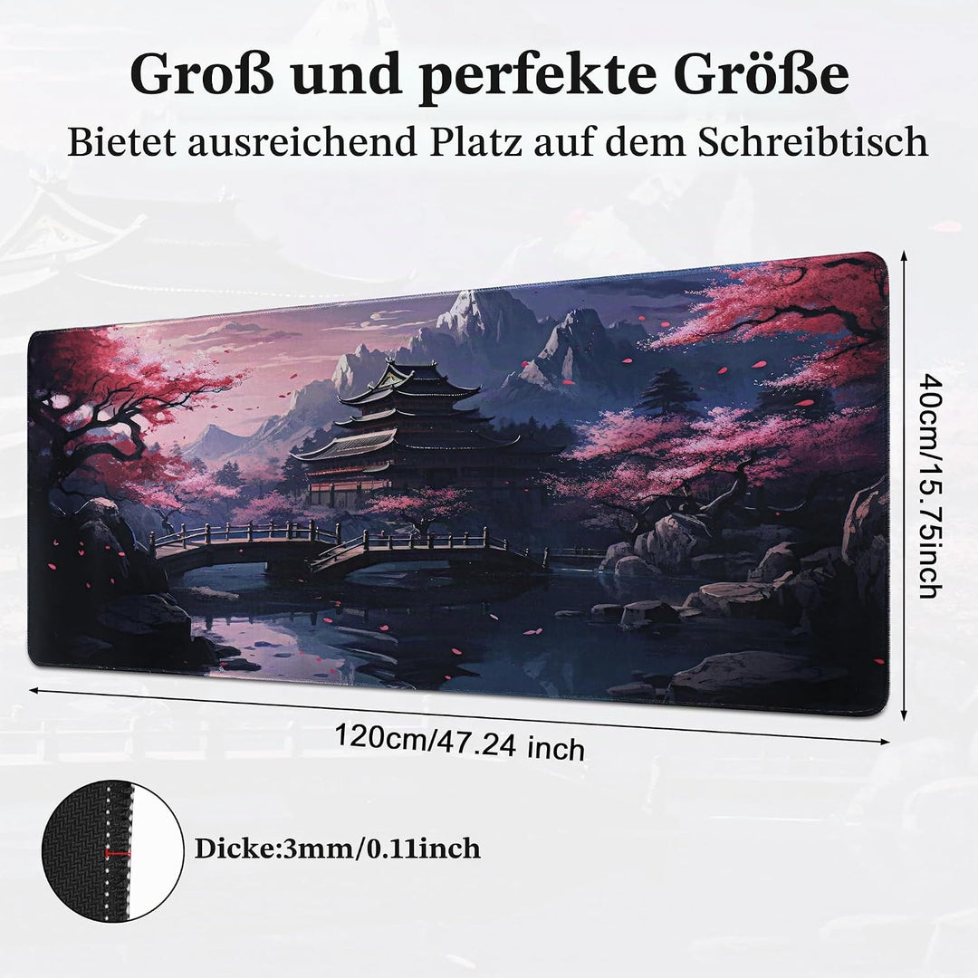 XXL Gaming Mauspad - 1200 x 400mm Mousepad - Schunterlage Large Size - verbessert Präzision und Gesc