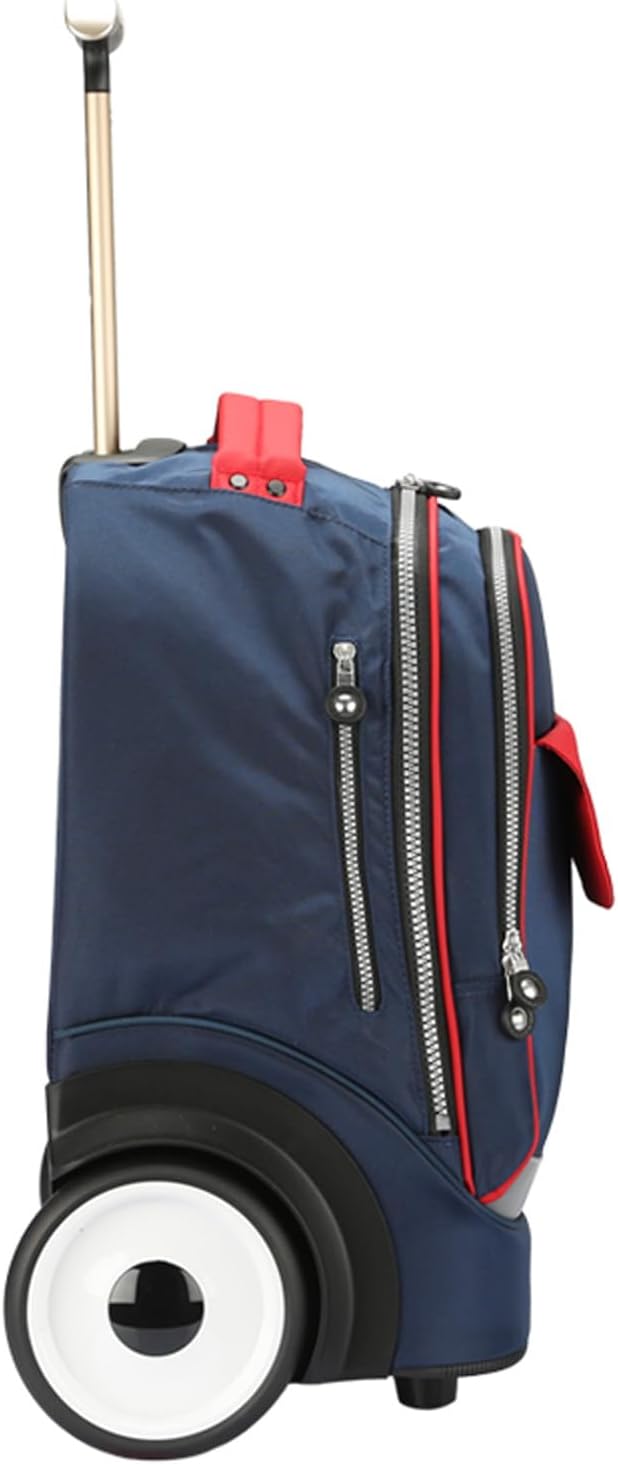Laptoptasche mit Rollen für 15,6 Zoll Laptops, Krankenschwestertasche auf Rädern, T5, Blau/Rot T5- B