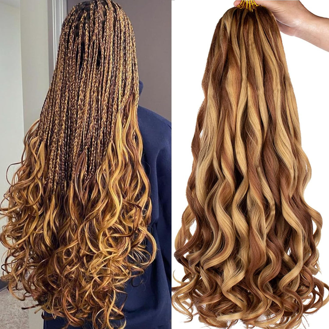 Xtrend 22 Inch 8 Packs French Curls Braiding Hair Pre Stretched Loose Wave Bouncy Braiding Hair Curl