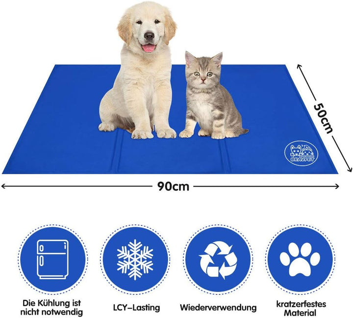 Kühlmatte für Haustiere Haustier Selbstkühlendes Pad Matte Bettmatten Komfort für Katzen und Hunde (