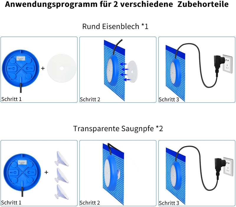 COOLWEST LED Poolbeleuchtung 10W, RGB Poolbeleuchtung Unterwasser Led mit Magnet für Stahlwandpools