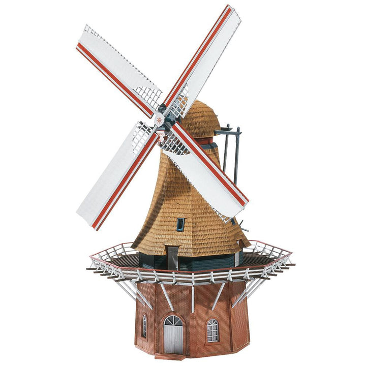 FALLER Windmühle Modellbausatz mit 169 Einzelteilen 180 x 180 x 320 mm I Modelleisenbahn Zubehör H0