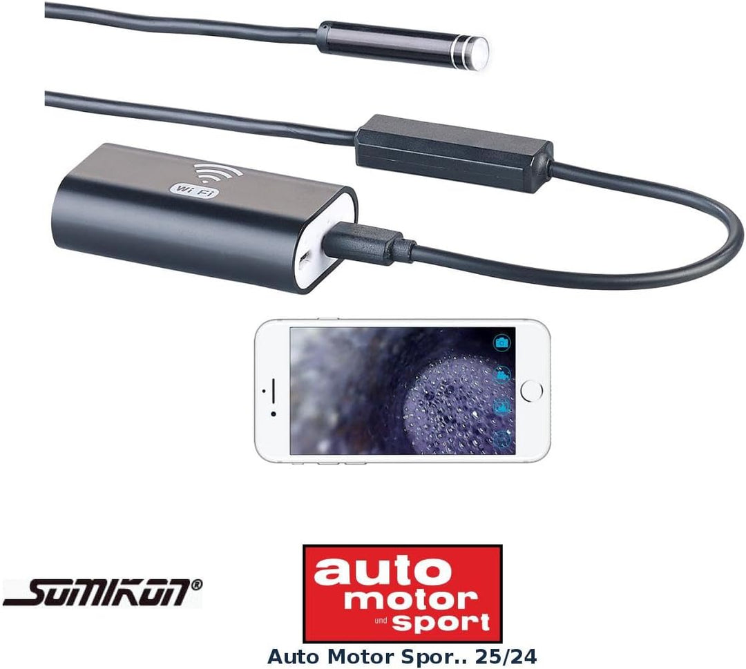 Somikon WiFi Endoskop Kamera App: WiFi-HD-Endoskop-Kamera für iOS- und Android-Mobilgeräte, 5 m (End
