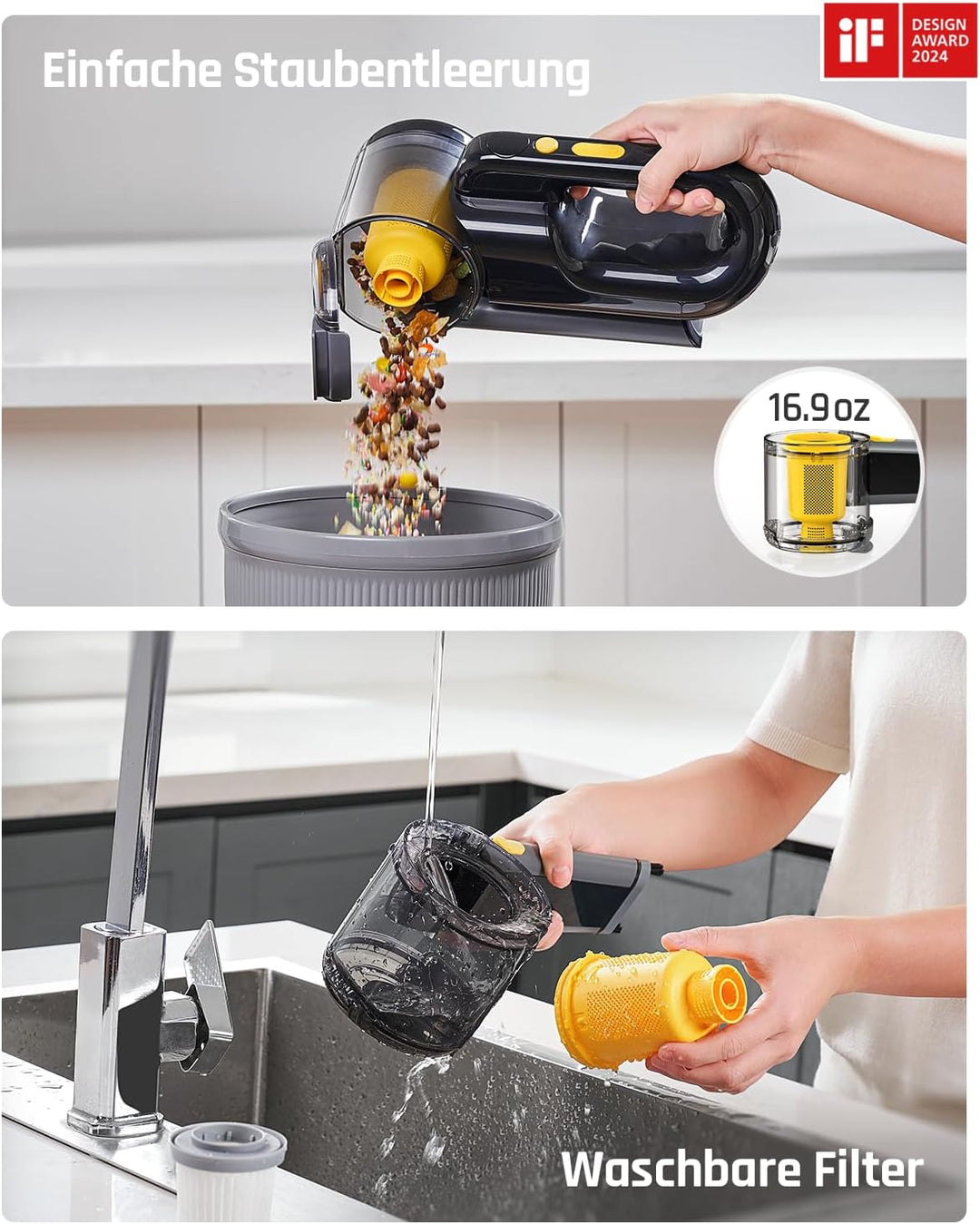 Fanttik Fold V10 Apex Pivot Kabelloser Auto Staubsauger | 17.000 Pa Saugkraft, Smartes LED-Display,