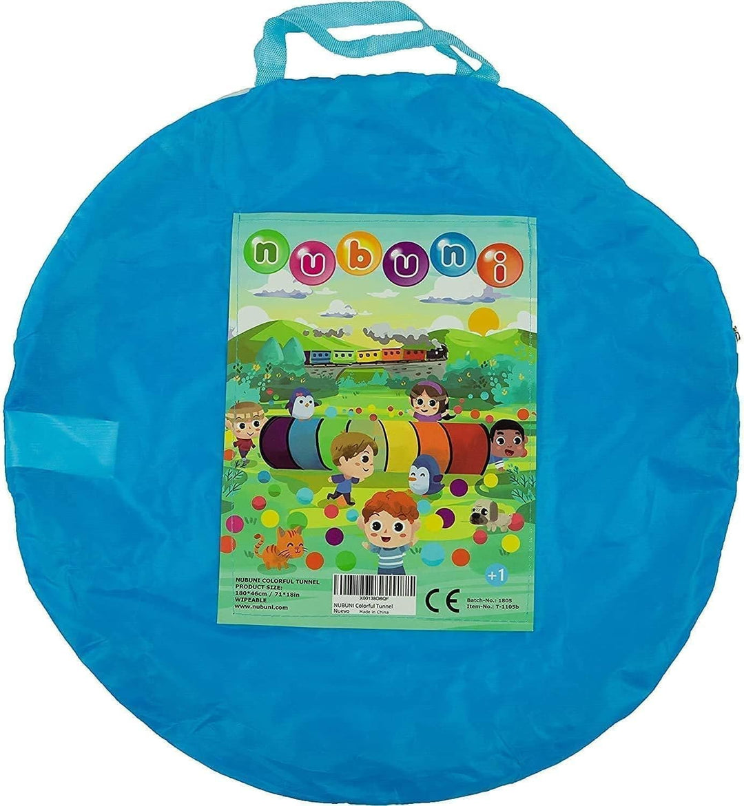 NUBUNI Tunnel XL 180 cm. : Tunnel Kinder : Kriechtunnel : Krabbeltunnel für Kinder : Spieltunnel Kin