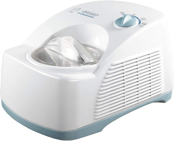 De'Longhi ICK 5000 Eiscremeautomat, Kompressor, weiss, 24.5 cm l x 42.6 cm b x 32.6 cm
