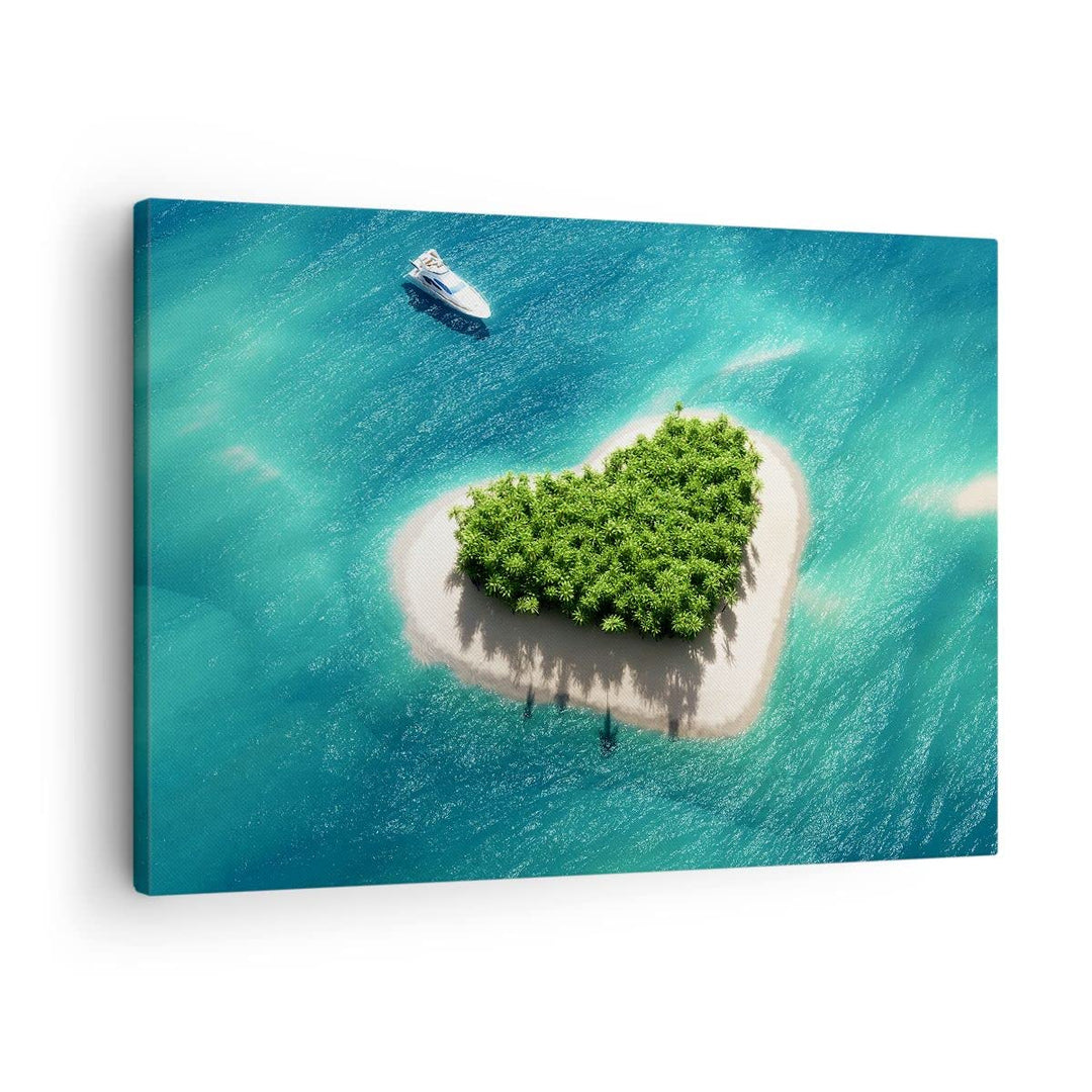 Bilder auf Leinwand Sail Insel Meer Aussicht Natur Leinwandbild 70x50cm Wandbilder Dekoration Wohnzi