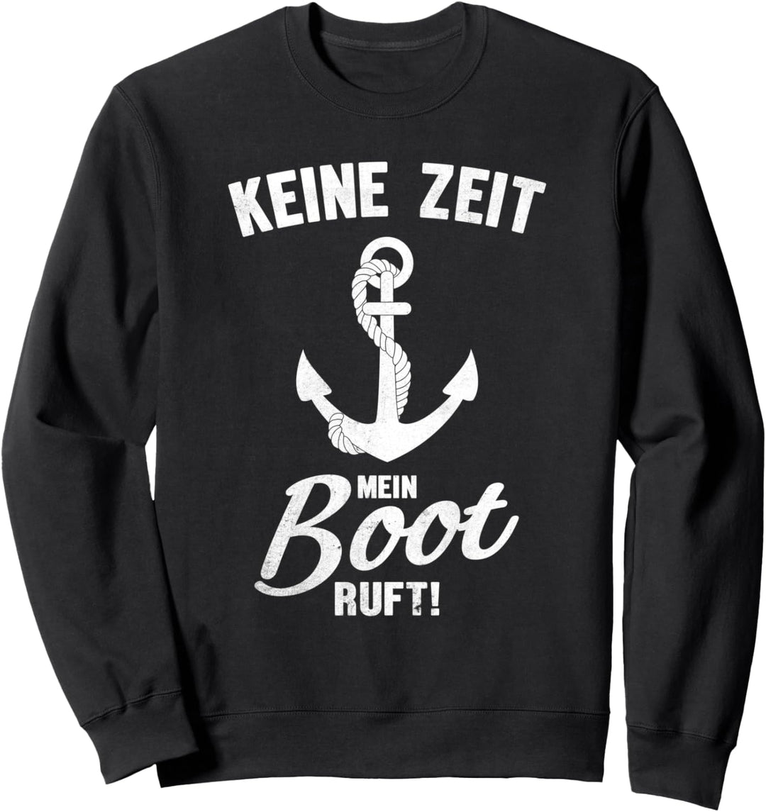 Bootsführer Bootsfahrer Bootfahren Kapitän Anker Sweatshirt