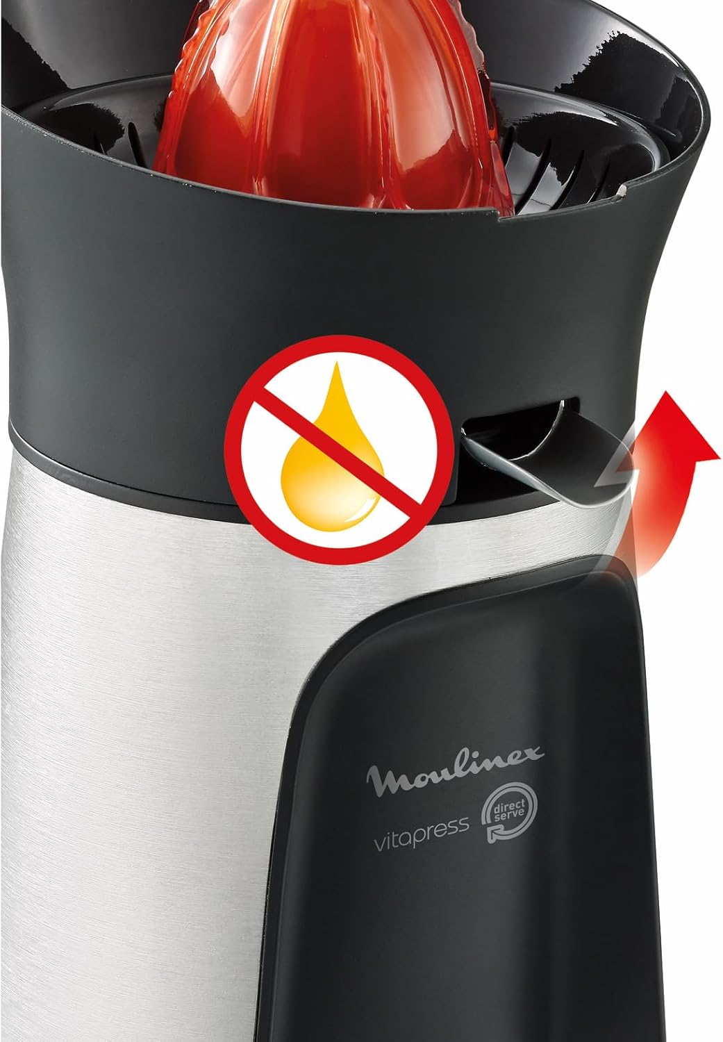 Moulinex PC603D10 Elektrischer Entsafter mit Direktserviersystem | Inklusive 3 Presskegel | Automati