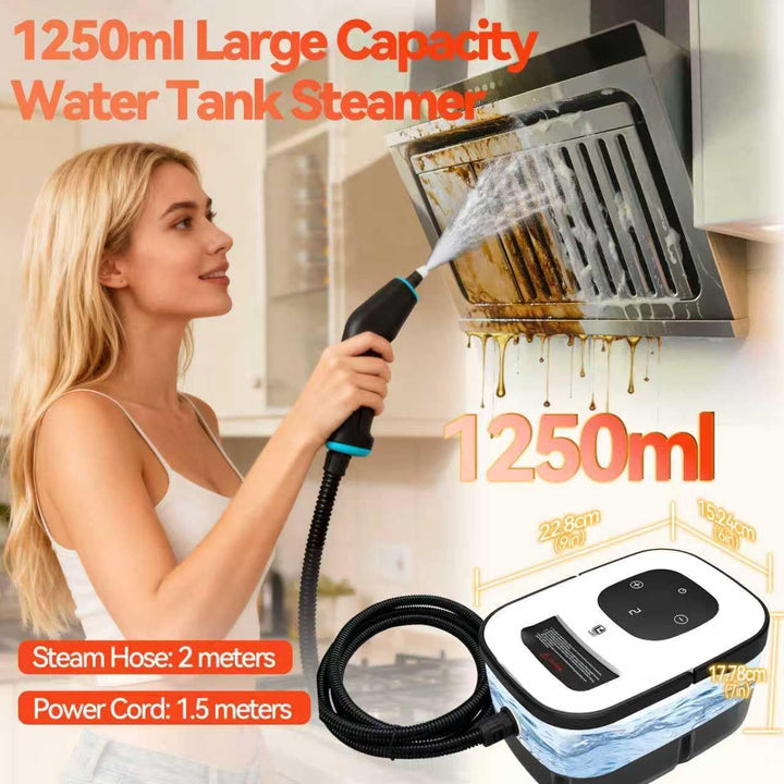 Dampfreiniger Handgerät, 6-Gang Steam Cleaner mit Grossem Tank & 10 Zubehör, 10s Schnellheizungs Han