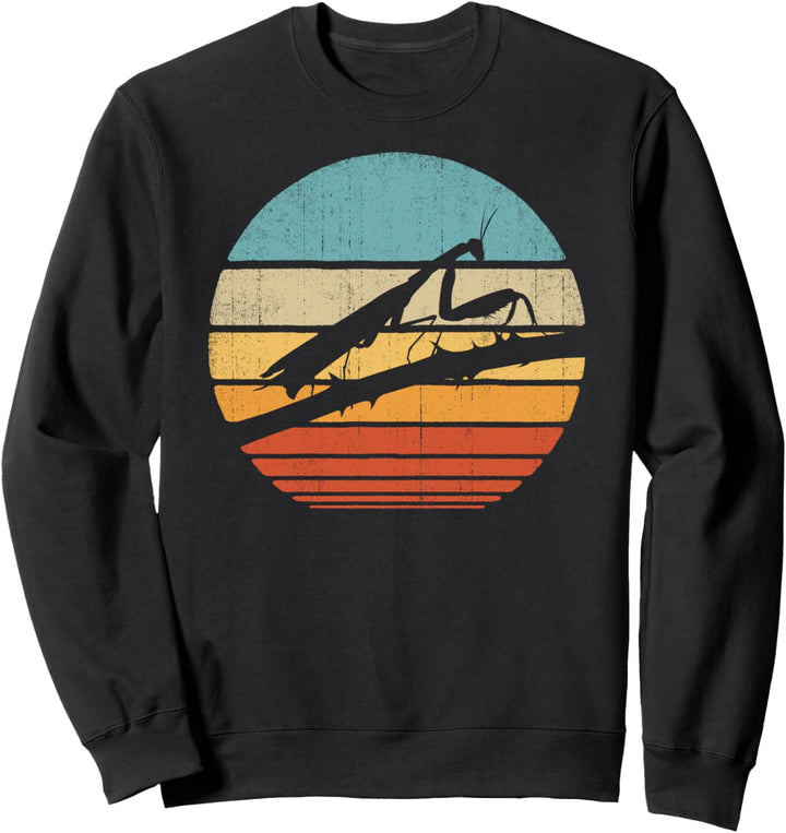 Praying Mantis Retro Vintage 60s 70s Men Gifts Bug Insect Sweatshirt
