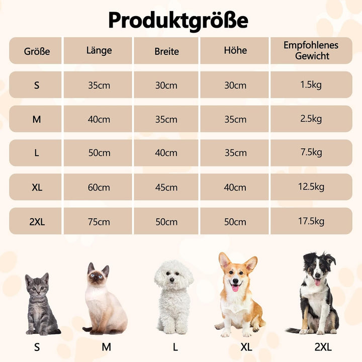 Galatée Hundebett, Weiches Katzenhöhlenbett Mit Abnehmbarem Kissen, Warmer Tierunterstand, Süsses Ka