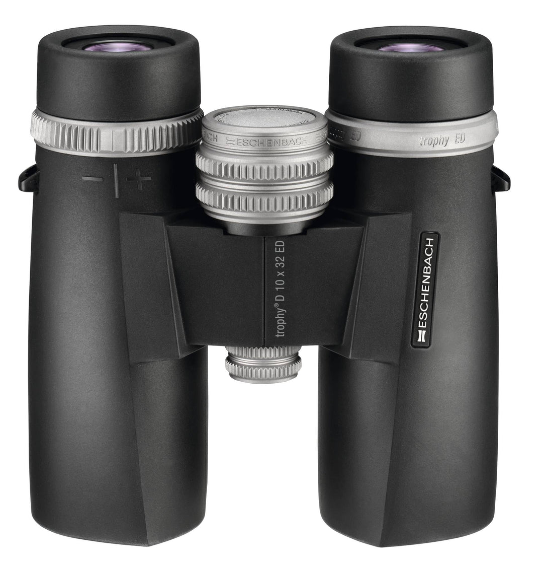 Eschenbach Optik Fernglas trophy D 10x32 ED, grosses Sehfeld, Weitwinkeloptik, wetterfest, schwarz,
