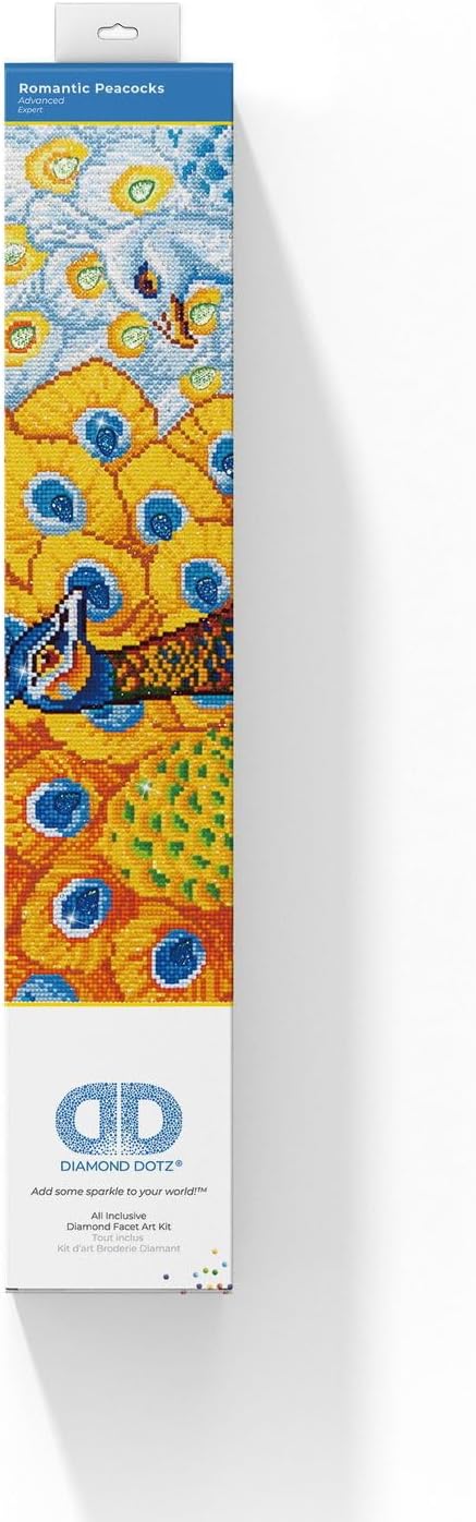 Diamond Dotz DD12-014 Romantische Pfauen, ca. 57 x 49 cm gro?, Diamond Painting, Malen mit Diamanten