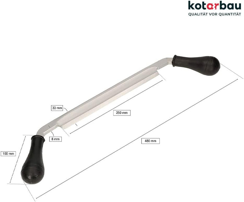 KOTARBAU® Geschmiedetes Zugmesser 480mm Professionelles Wagnermesser für Holz, 480mm