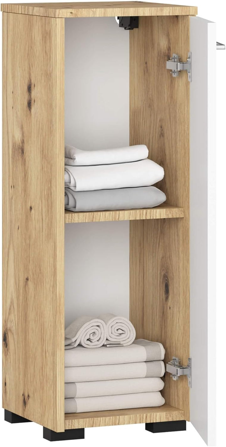 AKORD Stehender Badezimmerschrank schränke | Badezimmer kommode | FIN S30 eintürig | B30 x H82 x T30