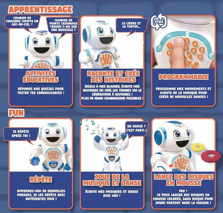 Lexibook Powerman Star Roboter mit Fernbedienung, Sprechen und Gehen, programmierbar, STEM für Kinde