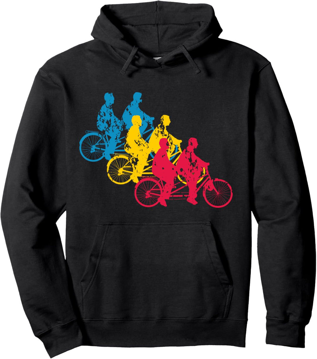 Tandem Fahrrad Vintage Retro Cool BMX MTB Mountainbike Bike Pullover Hoodie