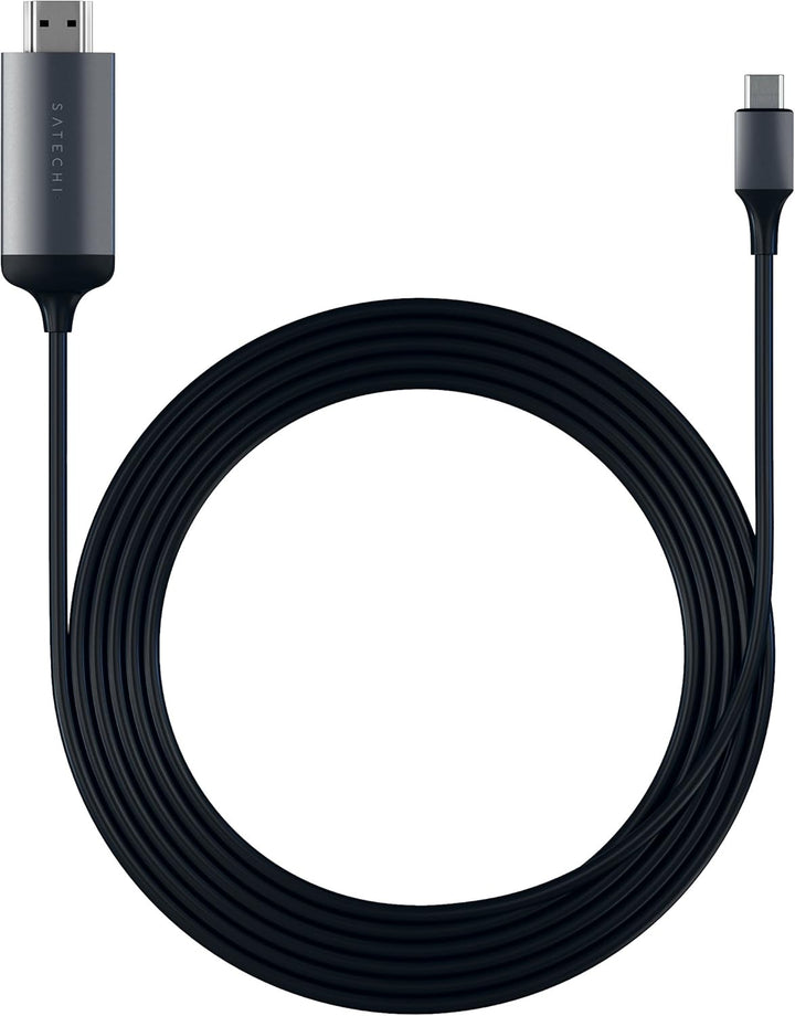 SATECHI Aluminium USB-C auf HDMI Kabel, 4K 60Hz, für MacBook Pro, Air M2, M1, iPad Pro, Air M2, M1,