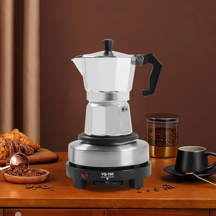 Elektrische Mini Single Hot Plate Espresso Herd (Espresso Maker) – 500W Aluminium Espressokocher Für