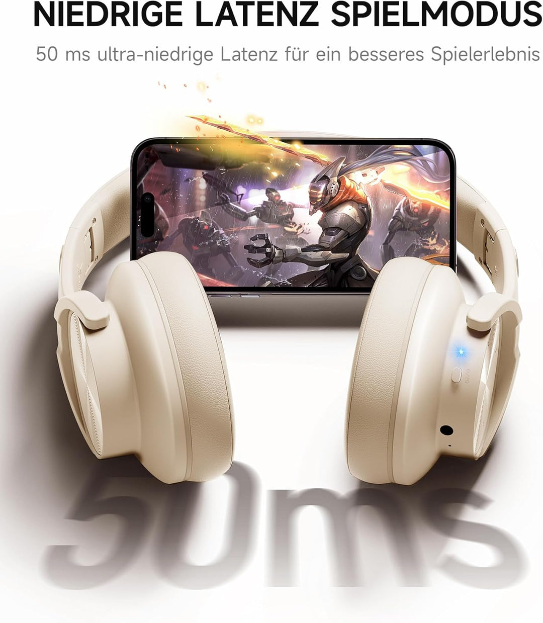 Picun B8 Bluetooth-Kopfhörer, 120H Spielzeit, kabellos, Bluetooth mit 3 EQ-Modi, niedrige Latenz, Fr