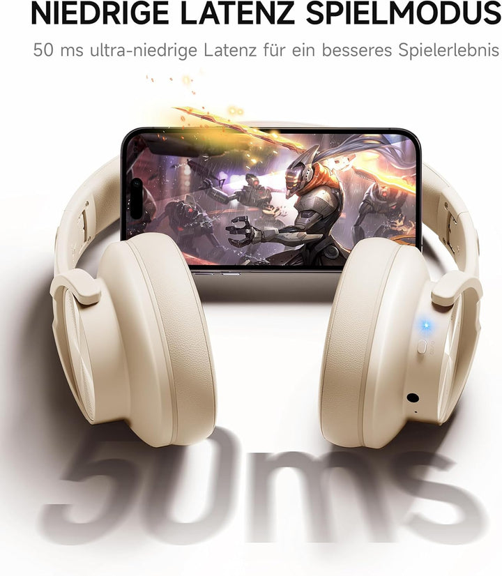 Picun B8 Bluetooth-Kopfhörer, 120H Spielzeit, kabellos, Bluetooth mit 3 EQ-Modi, niedrige Latenz, Fr