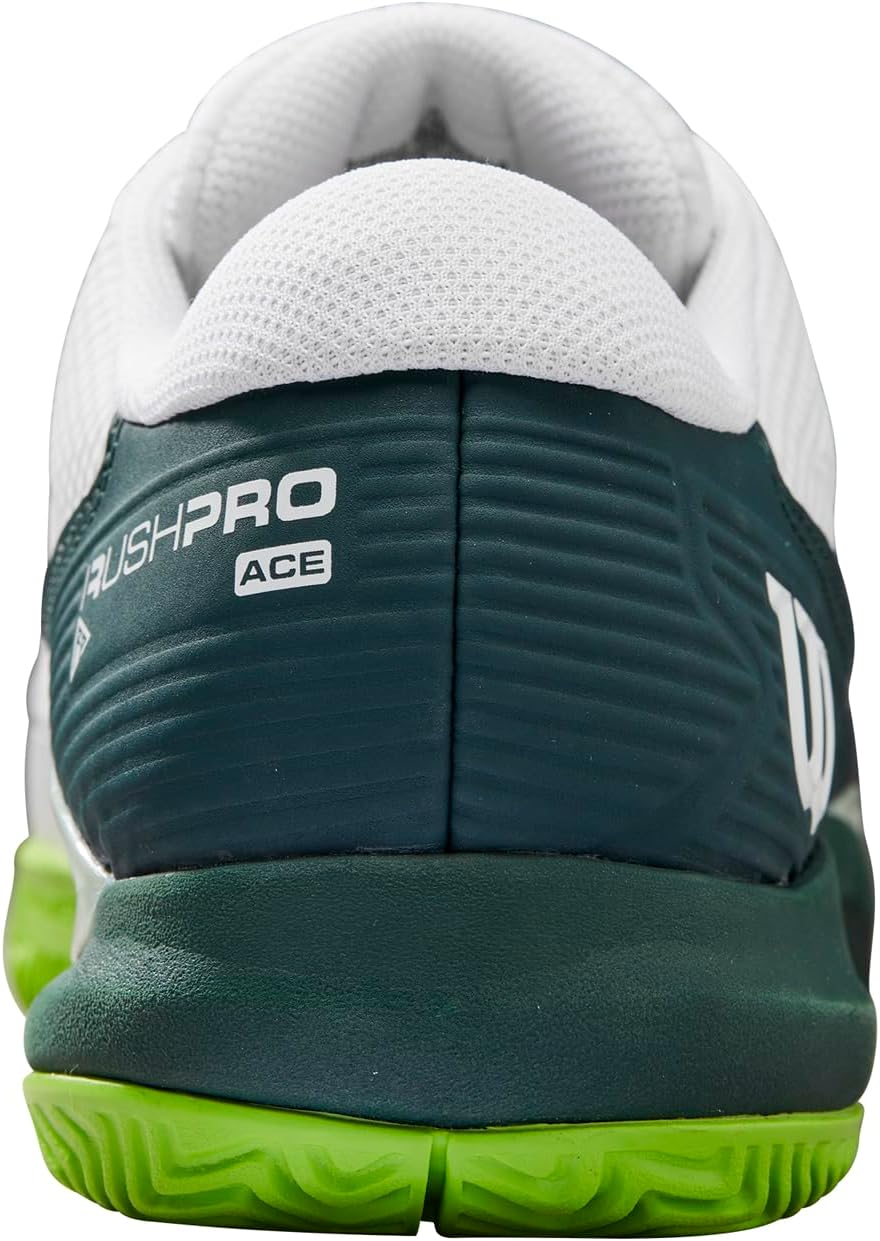 Wilson Herren Herren Rush Pro 4.0 BladeSneaker 43 1/3 EU White Ponderosa Pine Jasmine Green, 43 1/3
