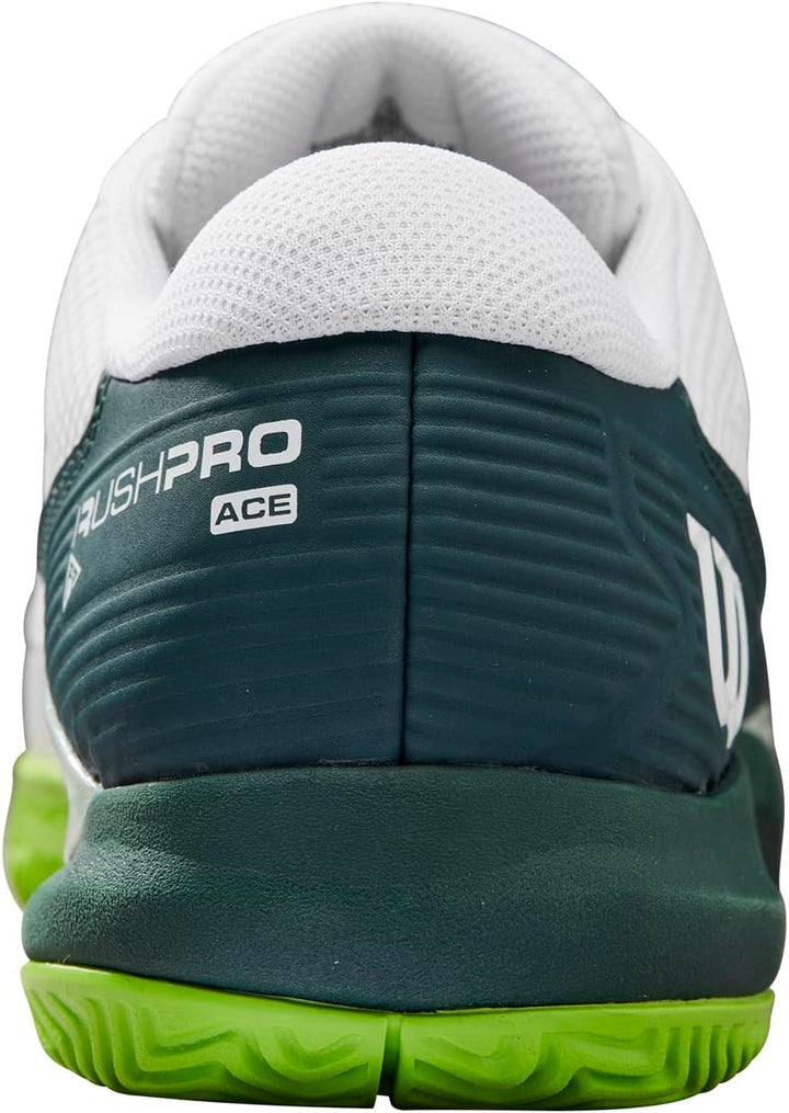 Wilson Herren Herren Rush Pro 4.0 BladeSneaker 43 1/3 EU White Ponderosa Pine Jasmine Green, 43 1/3
